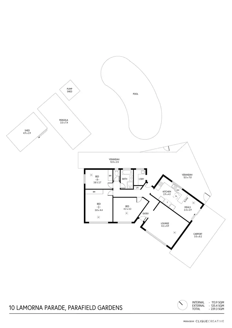 Floorplan of Homely house listing, 10 Lamorna Parade, Parafield Gardens SA 5107