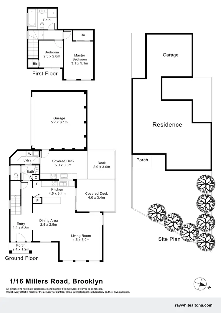 Floorplan of Homely townhouse listing, 1/16 Millers Road, Brooklyn VIC 3012