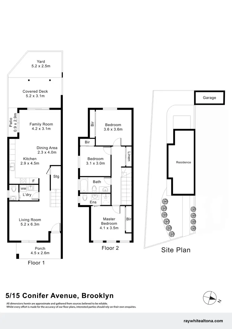 Floorplan of Homely townhouse listing, 5/15 Conifer Avenue, Brooklyn VIC 3012