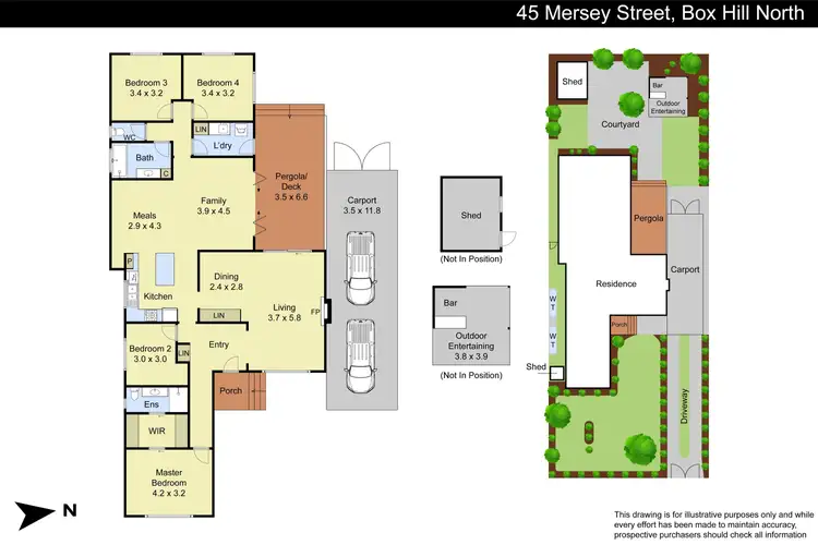 Floorplan of Homely house listing, 45 Mersey Street, Box Hill North VIC 3129