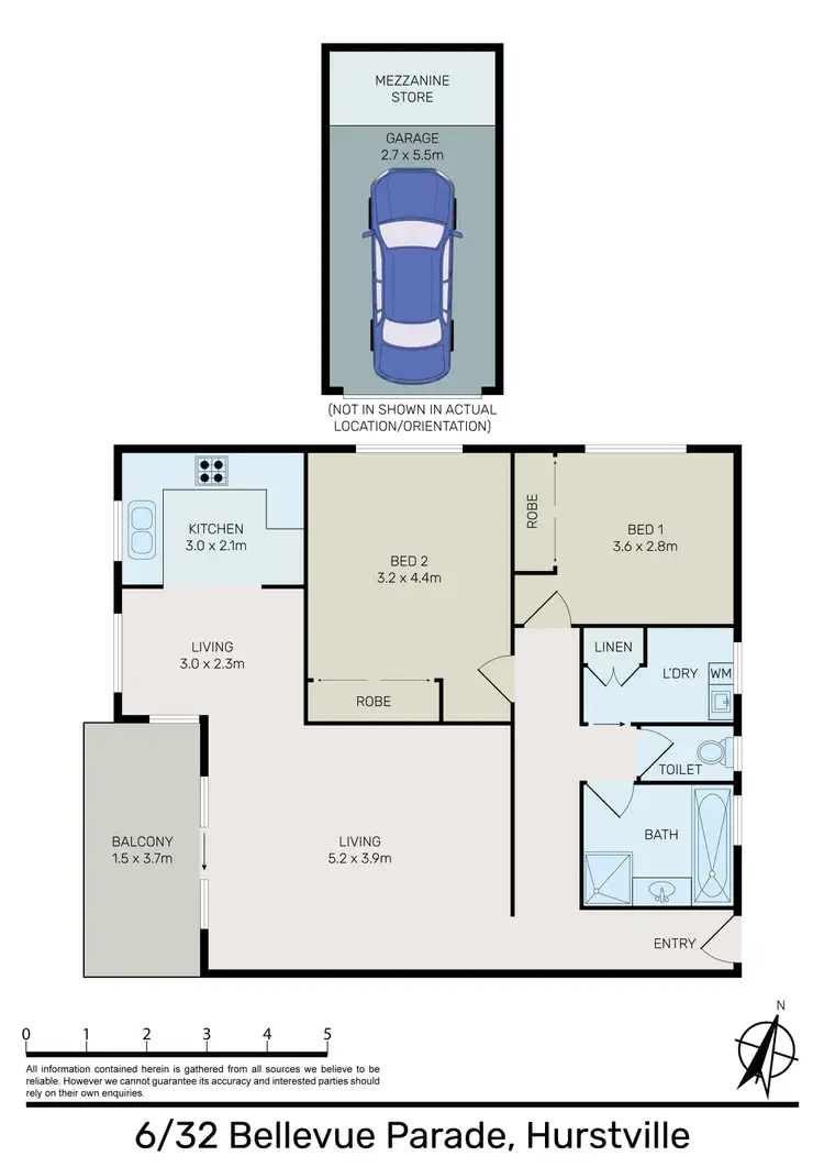 Floorplan of Homely unit listing, 6/32 Bellevue Parade, Hurstville NSW 2220