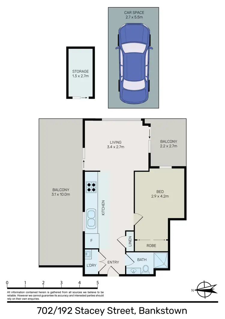 Floorplan of Homely unit listing, 702/192 Stacey Street, Bankstown NSW 2200