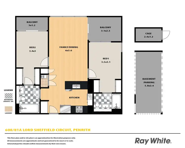 Floorplan of Homely apartment listing, 608/81A Lord Sheffield Circuit, Penrith NSW 2750