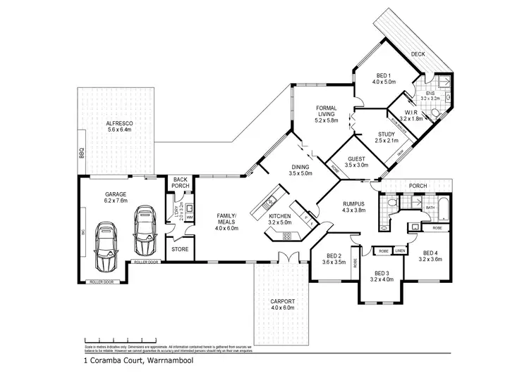 Floorplan of Homely house listing, 1 Coramba Court, Warrnambool VIC 3280