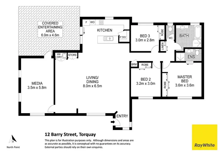 Floorplan of Homely house listing, 12 Barry Street, Torquay QLD 4655