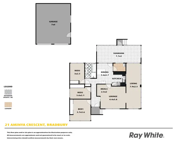 Floorplan of Homely house listing, 21 Aminya Crescent, Bradbury NSW 2560