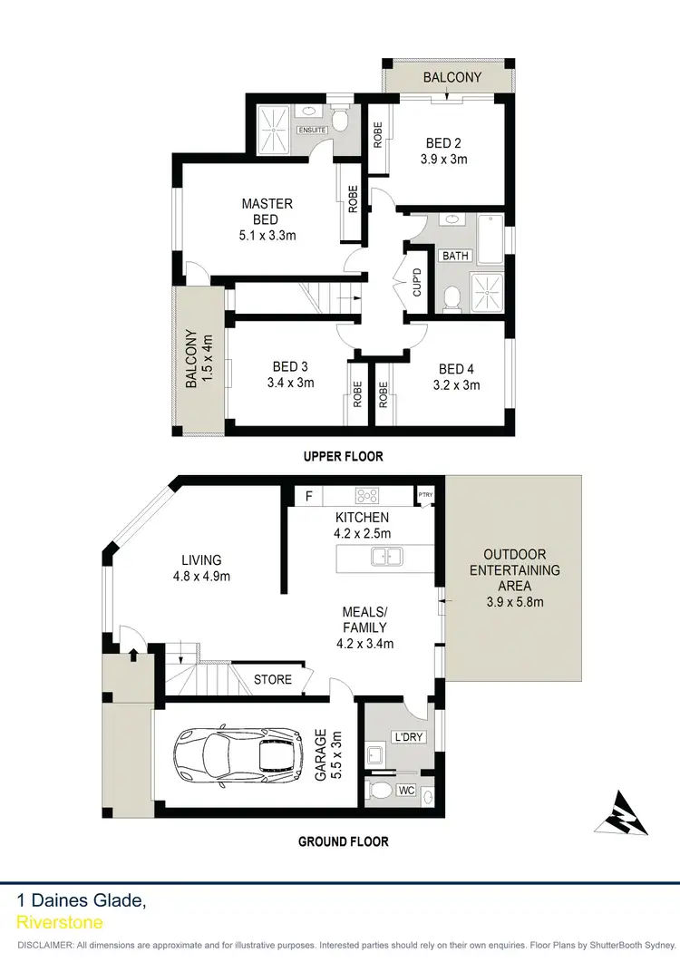 Floorplan of Homely house listing, 1 Daines Glade, Riverstone NSW 2765