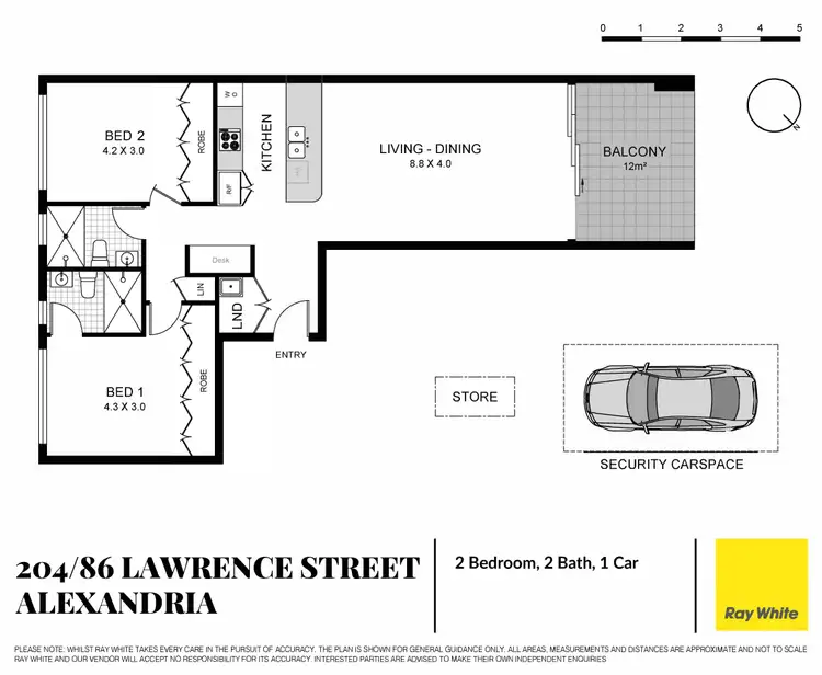 Floorplan of Homely apartment listing, 204/86 Lawrence Street, Alexandria NSW 2015