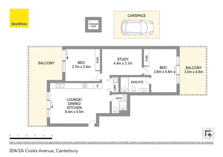 Floorplan of Homely apartment listing, 204/2A Cooks Avenue, Canterbury NSW 2193