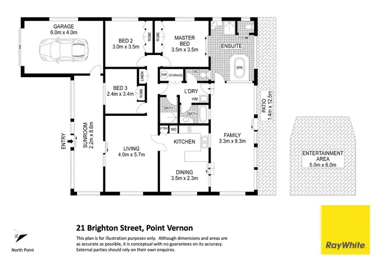Floorplan of Homely house listing, 21 Brighton Street, Point Vernon QLD 4655