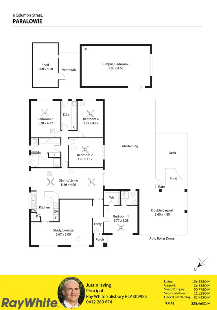 Floorplan of Homely house listing, 6 Columbia Street, Paralowie SA 5108