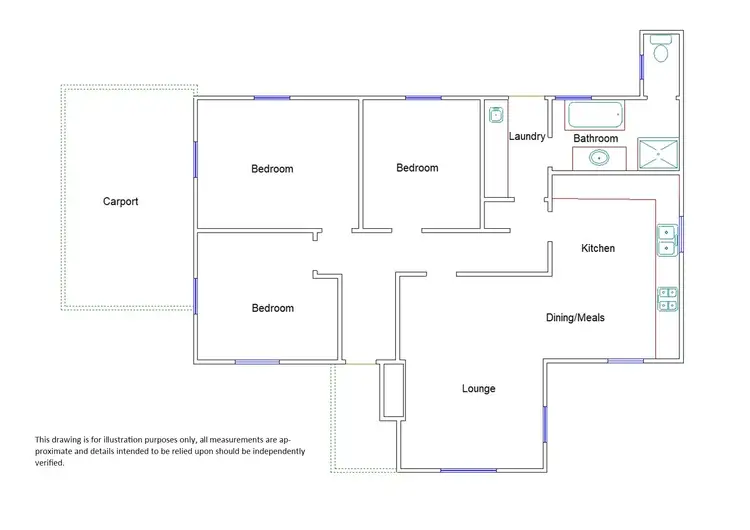 Floorplan of Homely house listing, 21 Fourth Street, Bordertown SA 5268