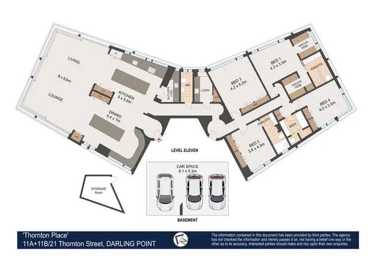 Floorplan of Homely apartment listing, 11A&11B/21 Thornton Street, Darling Point NSW 2027