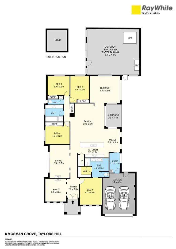 Floorplan of Homely house listing, 8 Mosman Grove, Taylors Hill VIC 3037