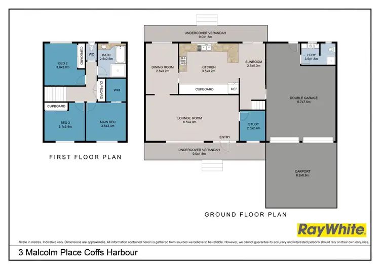 Floorplan of Homely house listing, 3 Malcolm Place, Coffs Harbour NSW 2450