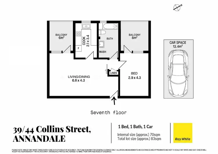 Floorplan of Homely apartment listing, 39/44 Collins Street, Annandale NSW 2038