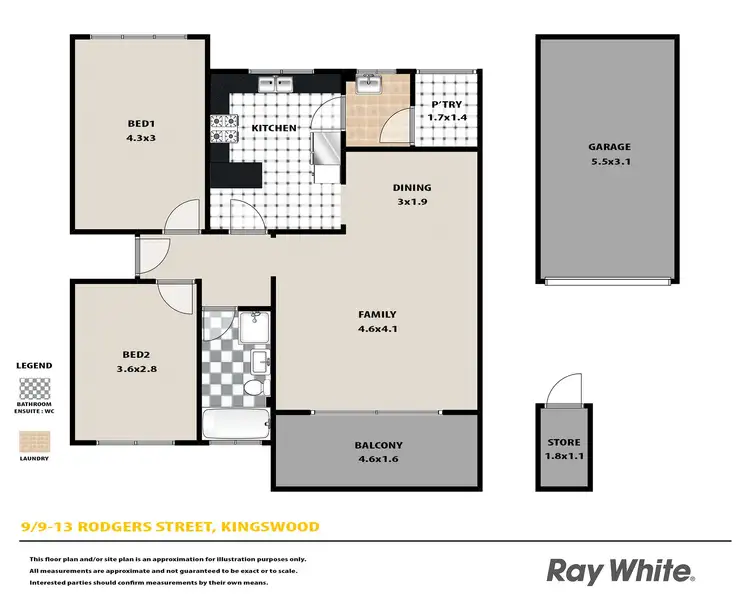Floorplan of Homely unit listing, 9/9-13 Rodgers Street, Kingswood NSW 2747