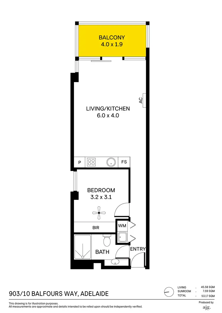 Floorplan of Homely apartment listing, 903/10 Balfours Way, Adelaide SA 5000