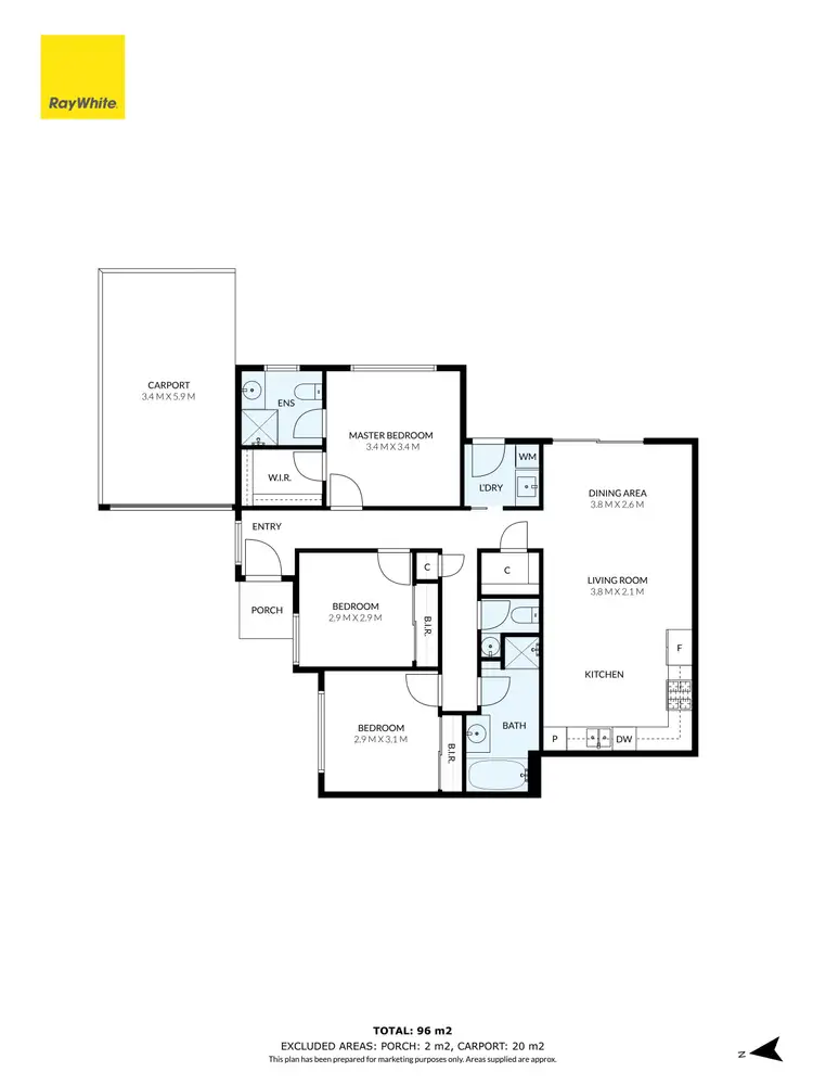 Floorplan of Homely unit listing, 2/16 Lois Street, St Albans VIC 3021