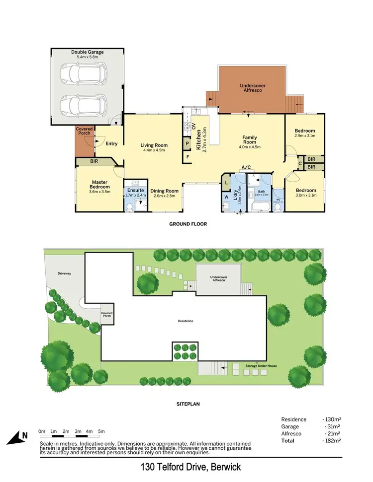 Floorplan of Homely house listing, 130 Telford Drive, Berwick VIC 3806