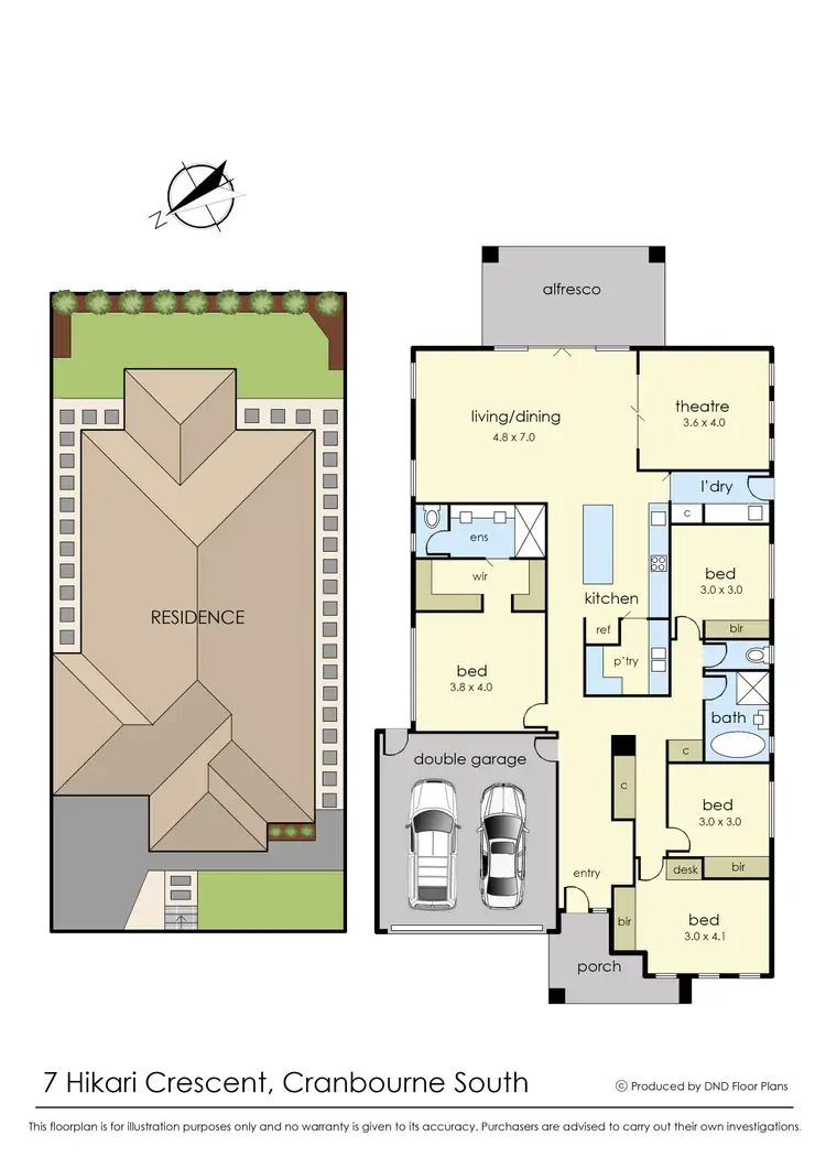 Floorplan of Homely house listing, 7 Hikari Crescent, Cranbourne South VIC 3977