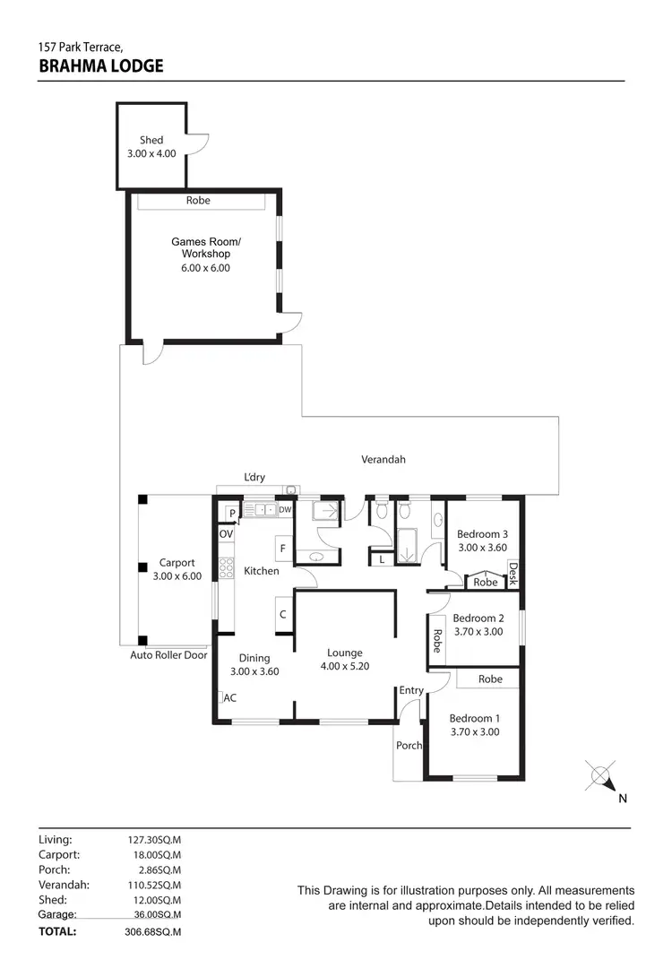 Floorplan of Homely house listing, 157 Park Terrace, Brahma Lodge SA 5109