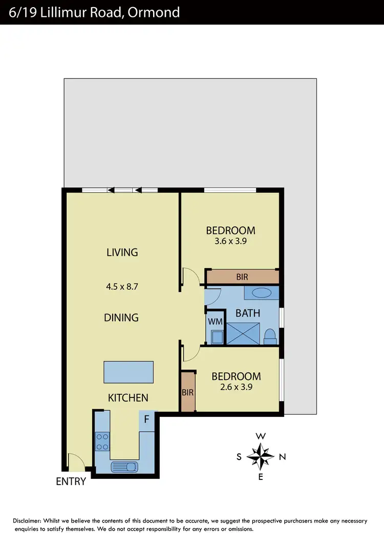 Floorplan of Homely apartment listing, 6/19 Lillimur Road, Ormond VIC 3204