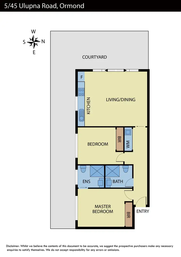 Floorplan of Homely apartment listing, 5/45 Ulupna Road, Ormond VIC 3204