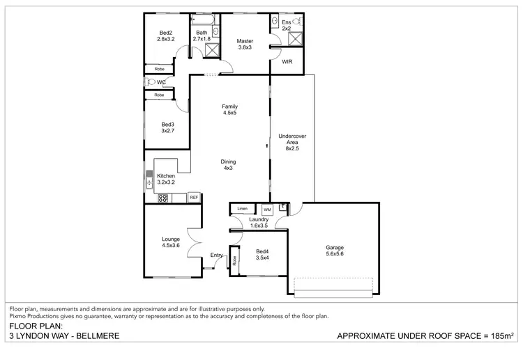 Floorplan of Homely house listing, 3 Lyndon Way, Bellmere QLD 4510