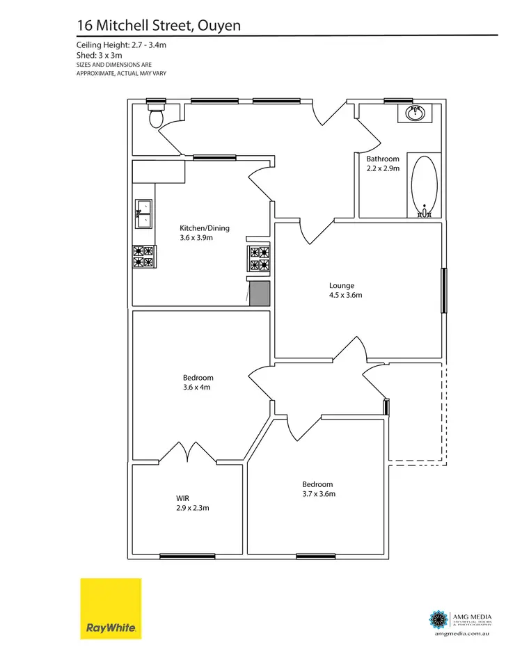 Floorplan of Homely house listing, 16 Mitchell Street, Ouyen VIC 3490
