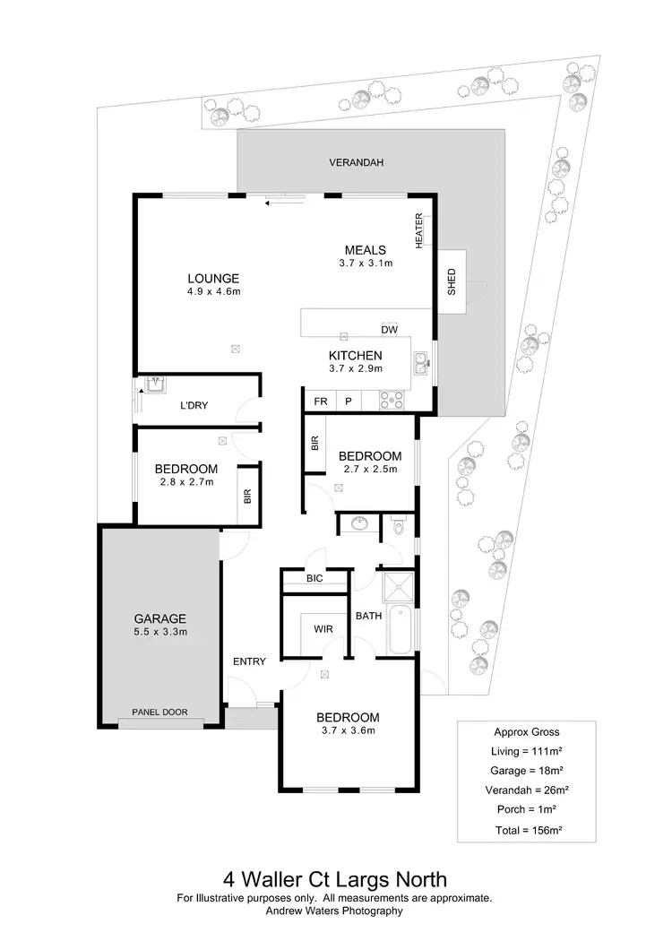 Floorplan of Homely house listing, 4 Waller Court, Largs North SA 5016