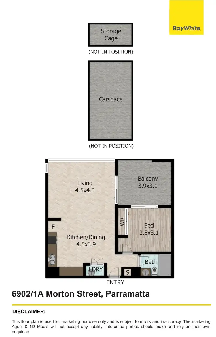 Floorplan of Homely apartment listing, 6902/1A Morton Street, Parramatta NSW 2150