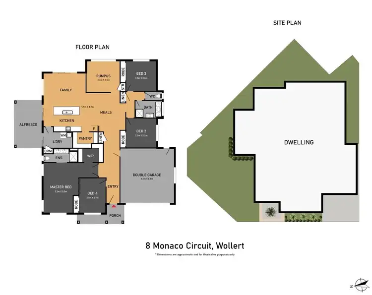 Floorplan of Homely house listing, 8 Monaco Circuit, Wollert VIC 3750