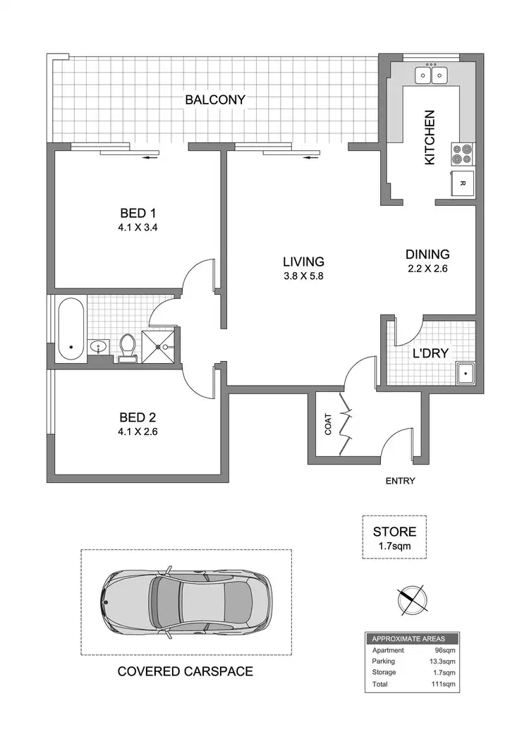 Floorplan of Homely apartment listing, 5/3A Bortfield Drive, Chiswick NSW 2046