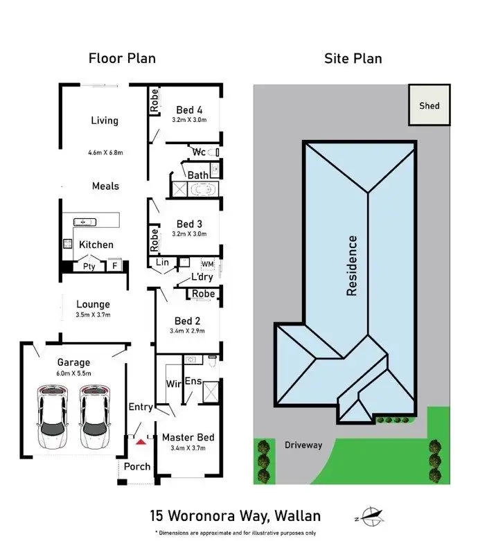 Floorplan of Homely house listing, 15 Woronora Way, Wallan VIC 3756