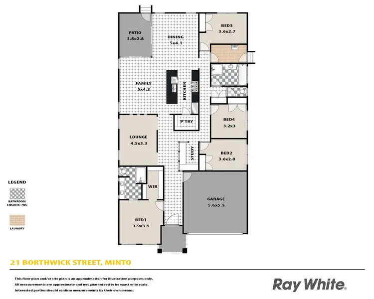 Floorplan of Homely house listing, 21 Borthwick Street, Minto NSW 2566