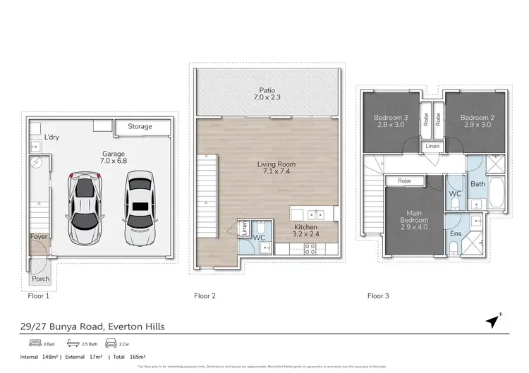 Floorplan of Homely townhouse listing, 29/27 Bunya Road, Everton Hills QLD 4053