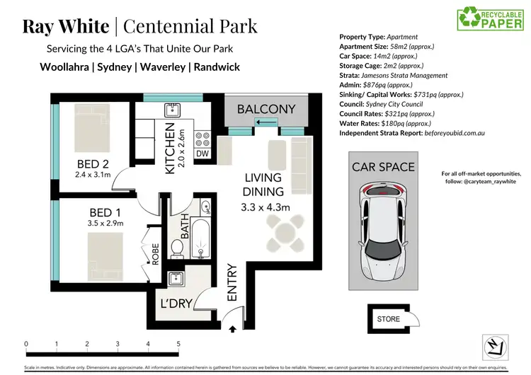 Floorplan of Homely apartment listing, 33/77-83 Cook Road, Centennial Park NSW 2021