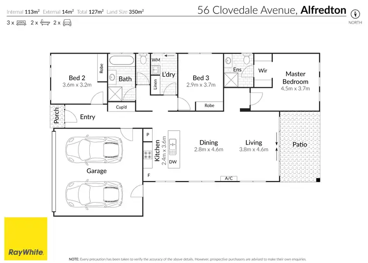 Floorplan of Homely house listing, 56 Clovedale Avenue, Alfredton VIC 3350