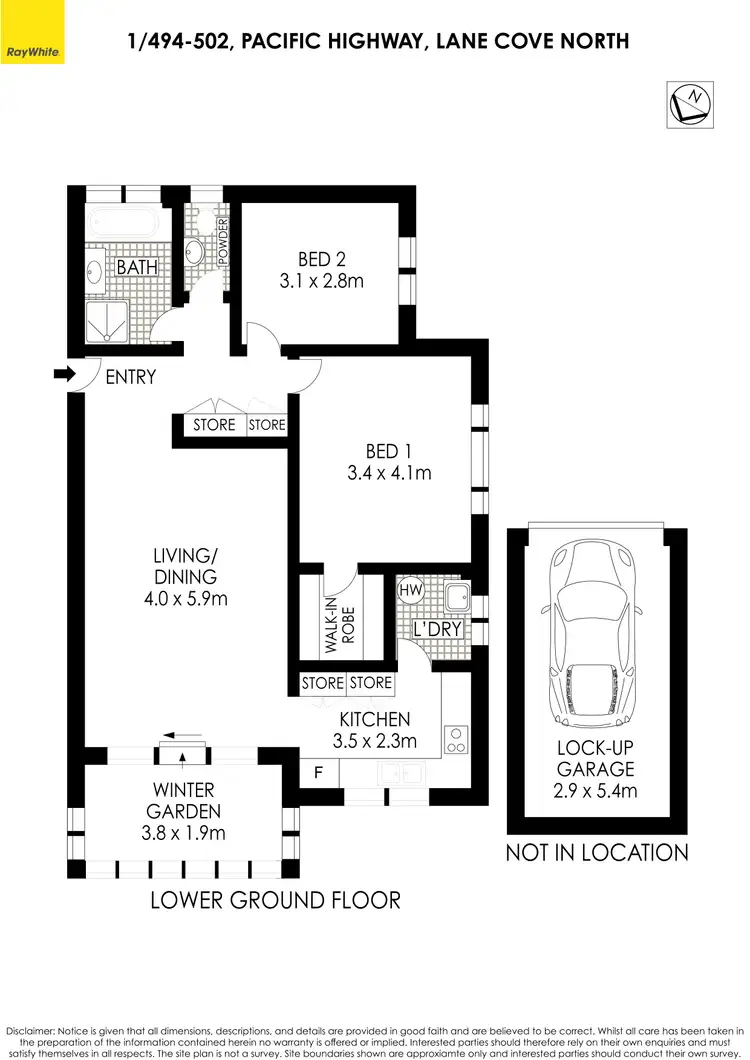 Floorplan of Homely apartment listing, 1/494-502 Pacific Highway, Lane Cove North NSW 2066