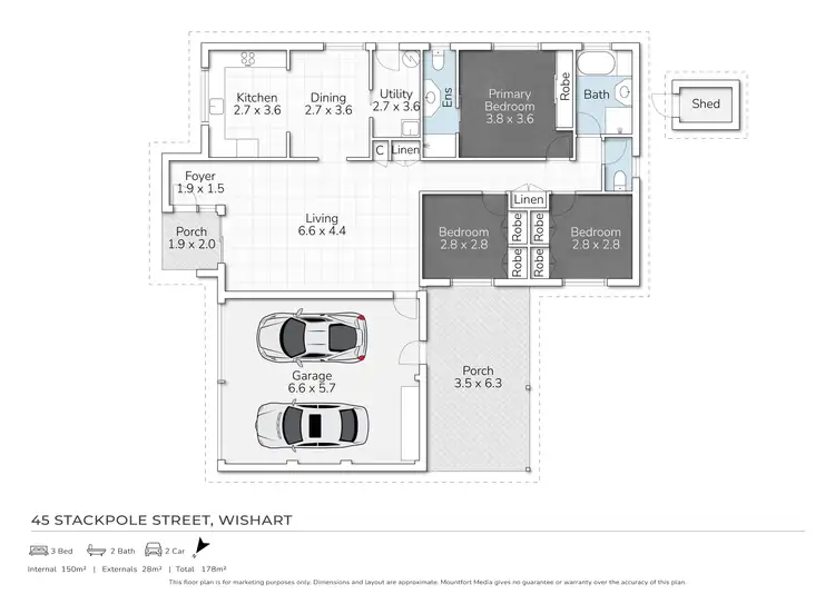 Floorplan of Homely house listing, 45 Stackpole Street, Wishart QLD 4122