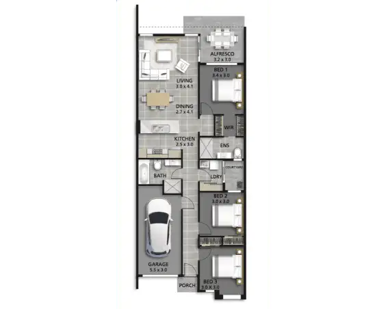 Floorplan of Homely house listing, 2/30 Taurus Circuit, Coomera QLD 4209