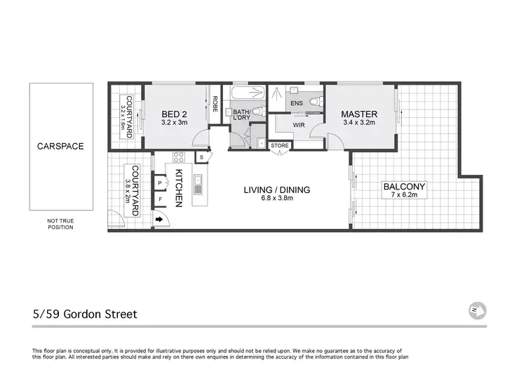 Floorplan of Homely unit listing, 5/57 Gordon Street, Stones Corner QLD 4120
