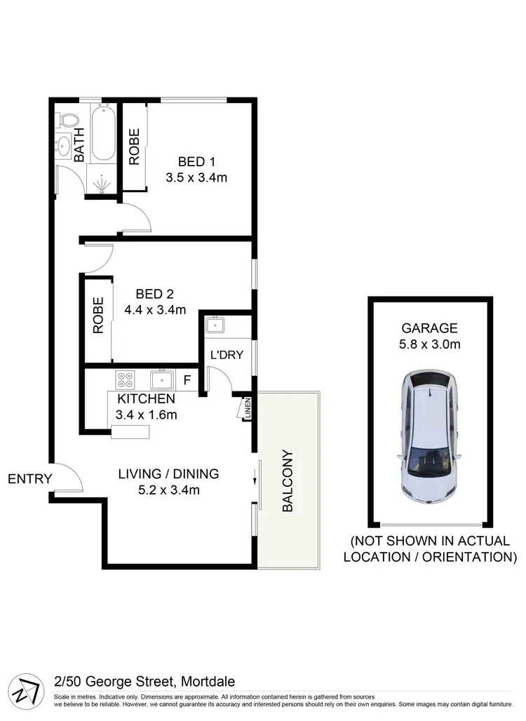 Floorplan of Homely apartment listing, 2/50-52 George Street, Mortdale NSW 2223