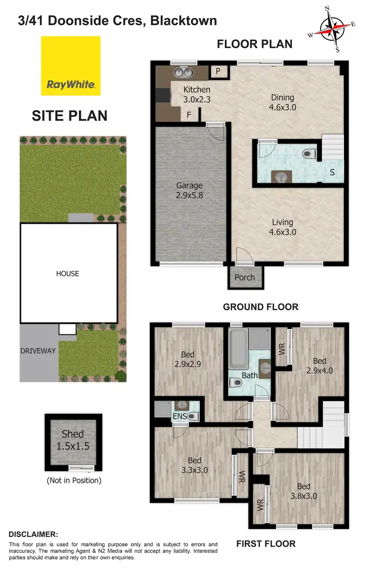 Floorplan of Homely townhouse listing, 3/41 Doonside Crescent, Blacktown NSW 2148