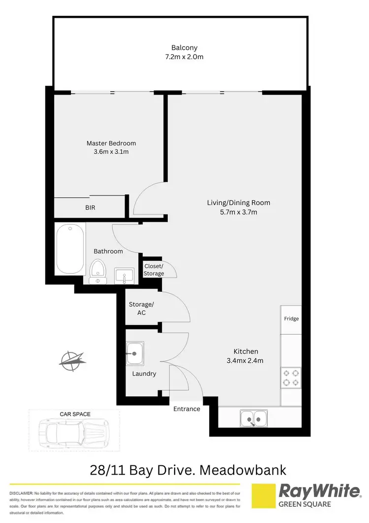 Floorplan of Homely apartment listing, 28/11 Bay Drive, Meadowbank NSW 2114
