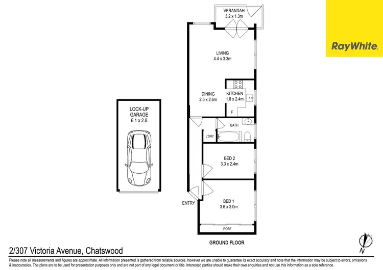 Floorplan of Homely unit listing, 2/307 Victoria Avenue, Chatswood NSW 2067