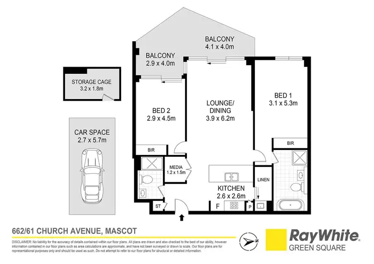 Floorplan of Homely apartment listing, 662/61 Church Avenue, Mascot NSW 2020