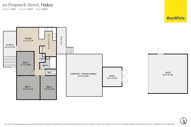 Floorplan of Homely house listing, 90 Proposch Street, Oakey QLD 4401