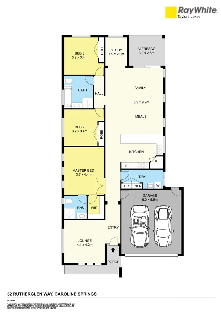 Floorplan of Homely house listing, 52 Rutherglen Way, Caroline Springs VIC 3023